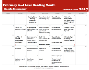 February is I Love to Read Month