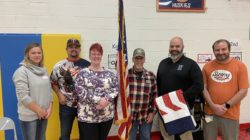 Marten Schrage was honored with a Quilt of Valor at this year's Veterans Day assembly