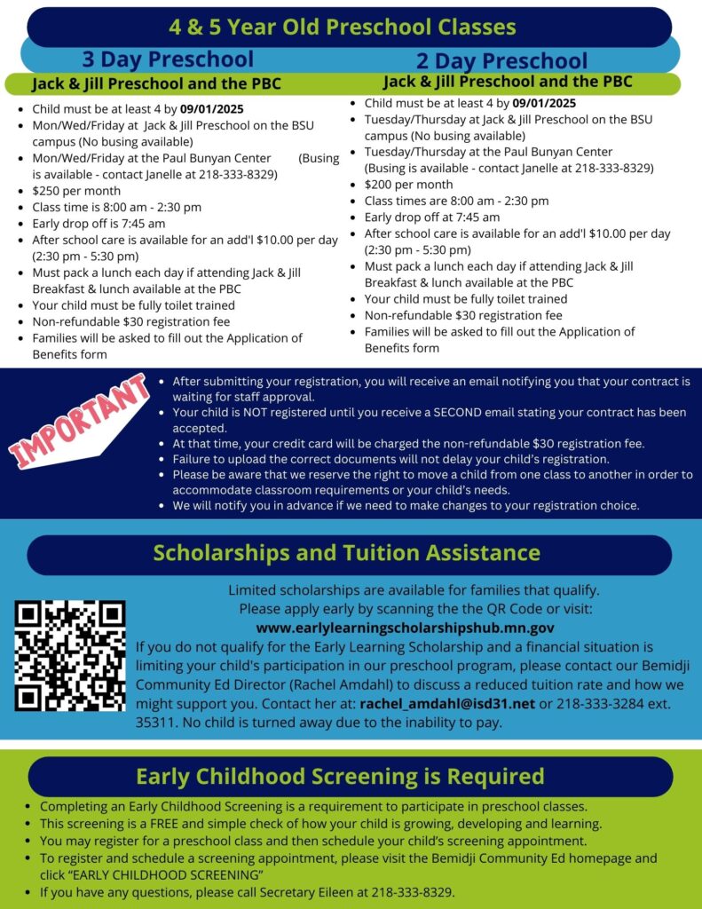 preschool 22-23 3/4 classes